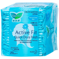 Băng vệ sinh Laurier Active Fit Quick Dry And Fresh hàng ngày hút ẩm hiệu quả, không gây hầm hơi (20 miếng)