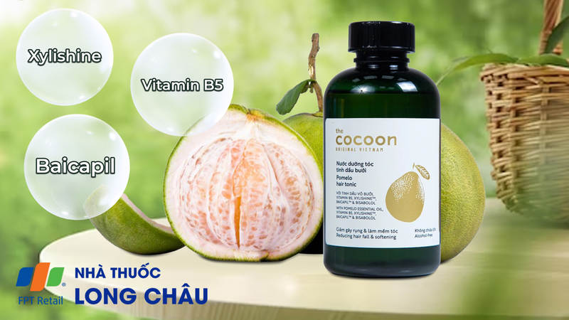 Nước dưỡng tóc tinh dầu bưởi Cocoon giảm gãy rụng và làm mềm tóc (140ml)