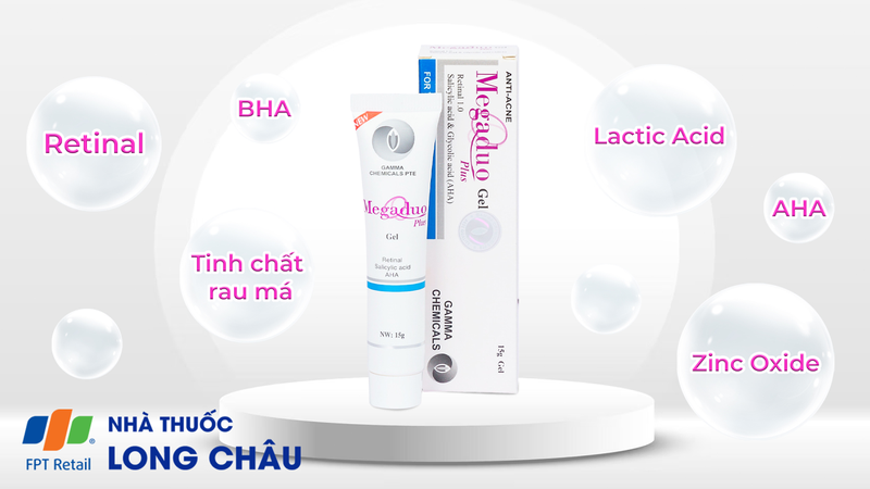 Gel Megaduo Plus giúp ngừa mụn trứng cá, ngừa thâm, dưỡng da (15g)