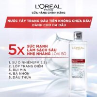 Nước Tẩy Trang Làm Sạch Cho Da Dầu L'oreal Revitalift Crystal Purifying Micellar Water