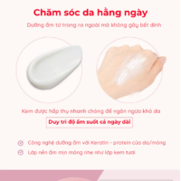 Kem Dưỡng Da Tay & Móng giúp da mịn màng Vaseline 24h Deep Moisture Hand & Nail Cream Hàn Quốc