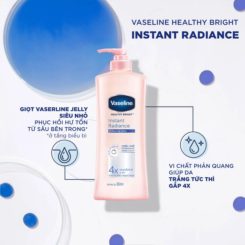 Sữa dưỡng thể Vaseline trắng gấp 4 lần review như thế nào?